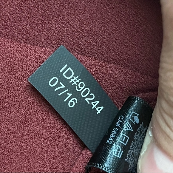 Express Burgundy Lace Trim Cold Shoulder Cami Top Blouse L Chiffon Romantic Goth - Picture 7 of 11